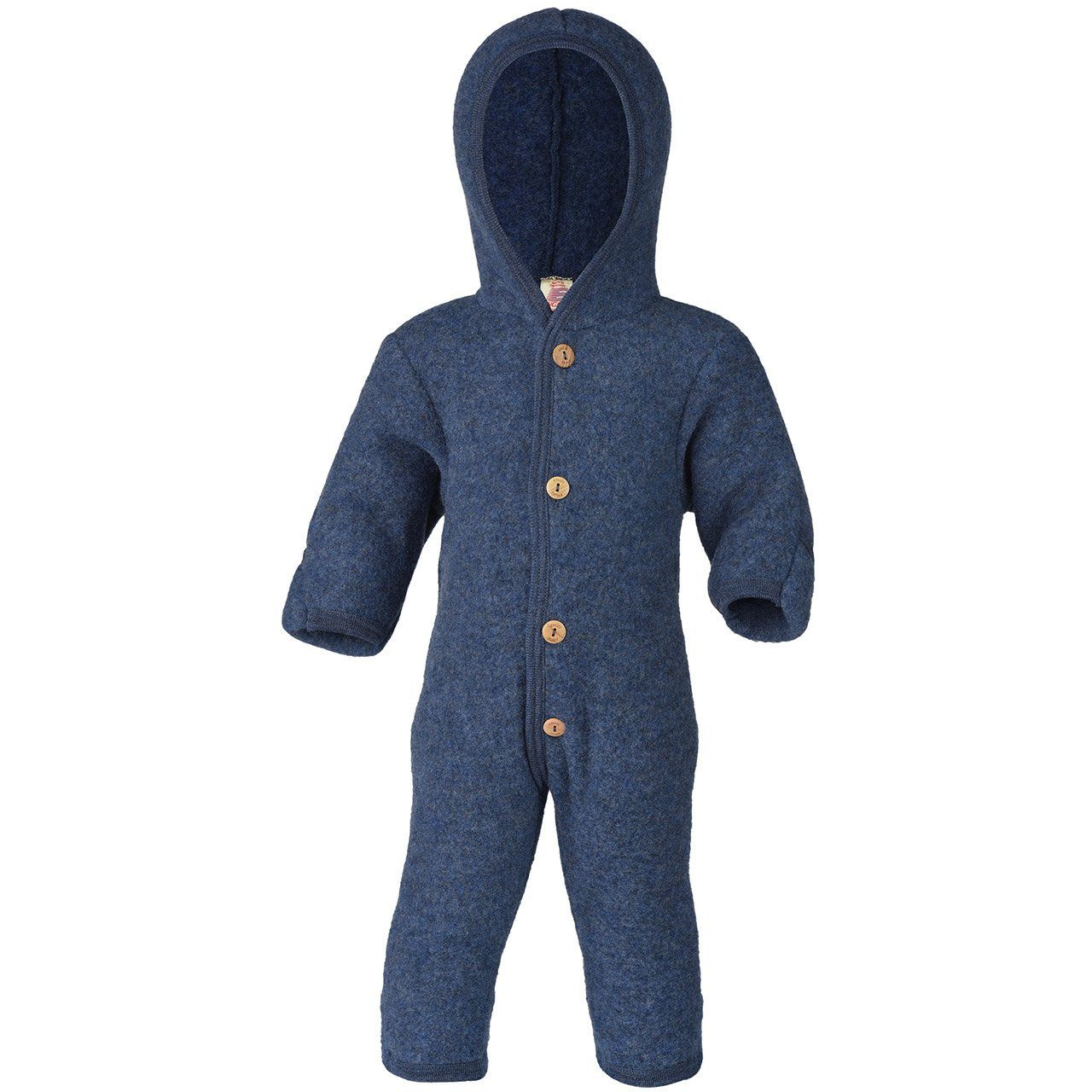 Engel Naturtextilien Overall (1-tlg) Baby Fleece Overall mit Kapuze aus Bio Merinoschurwolle