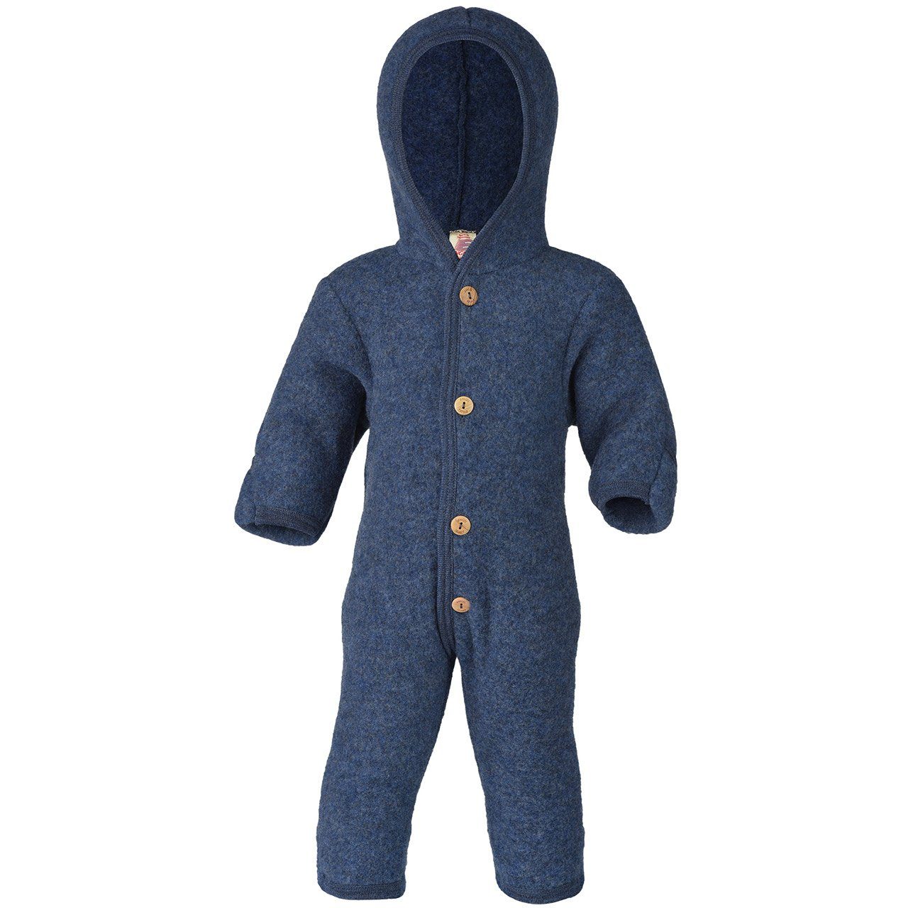 Engel Naturkleidung Overall (1-tlg) Baby Fleece Overall mit Kapuze aus Bio Merinoschurwolle