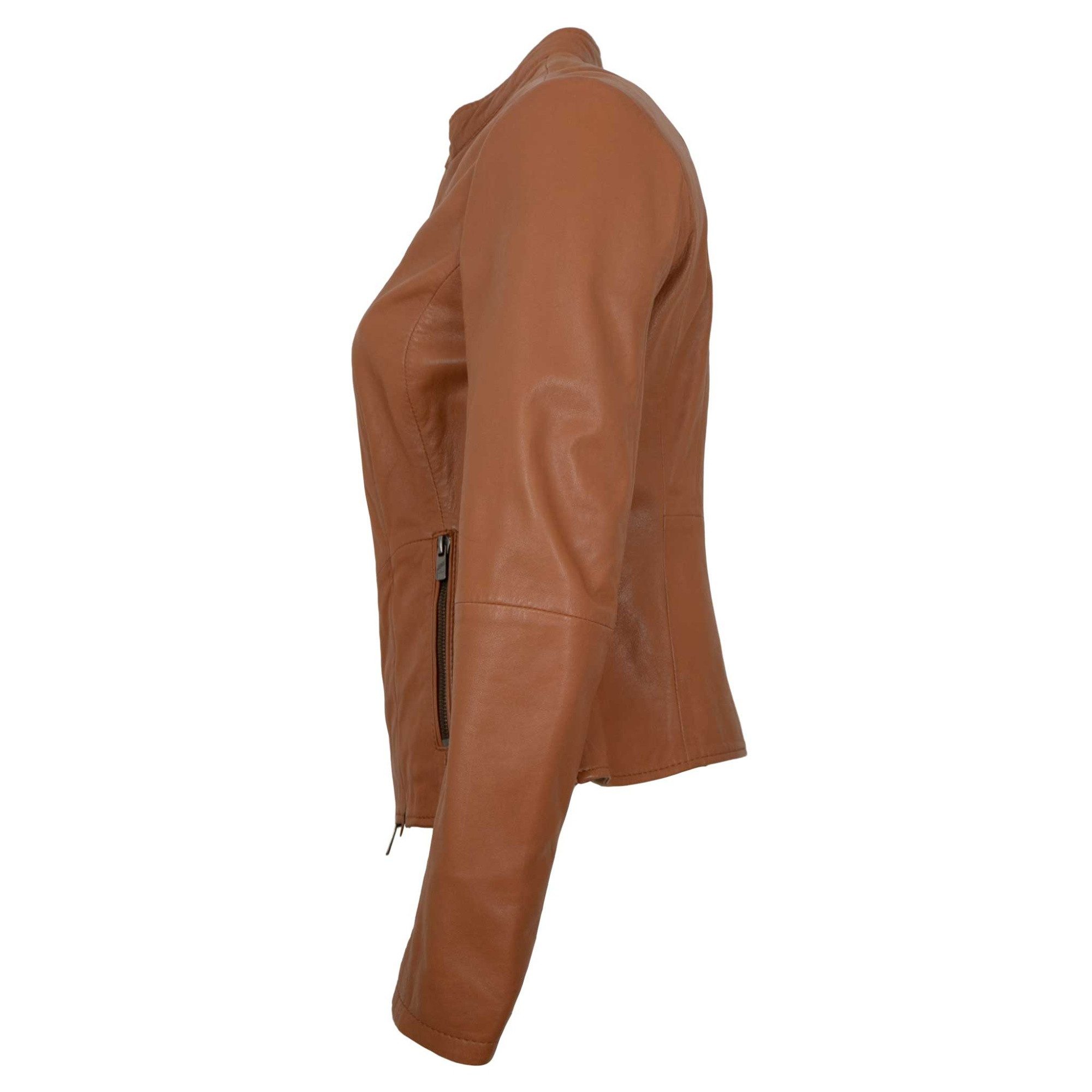 Jilani Lederjacke Kasumi Jilani Collection - Damen Lederjacke Lammnappa camel
