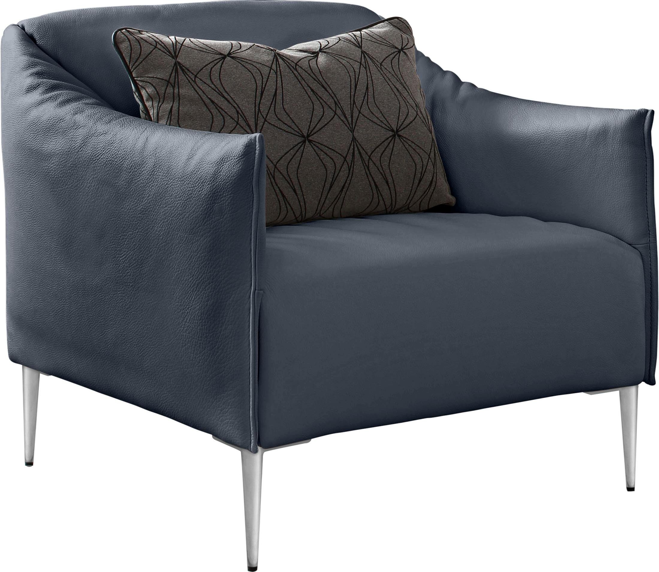 W.SCHILLIG Cocktailsessel sally, mit Metallfüßen in Chrom glänzend