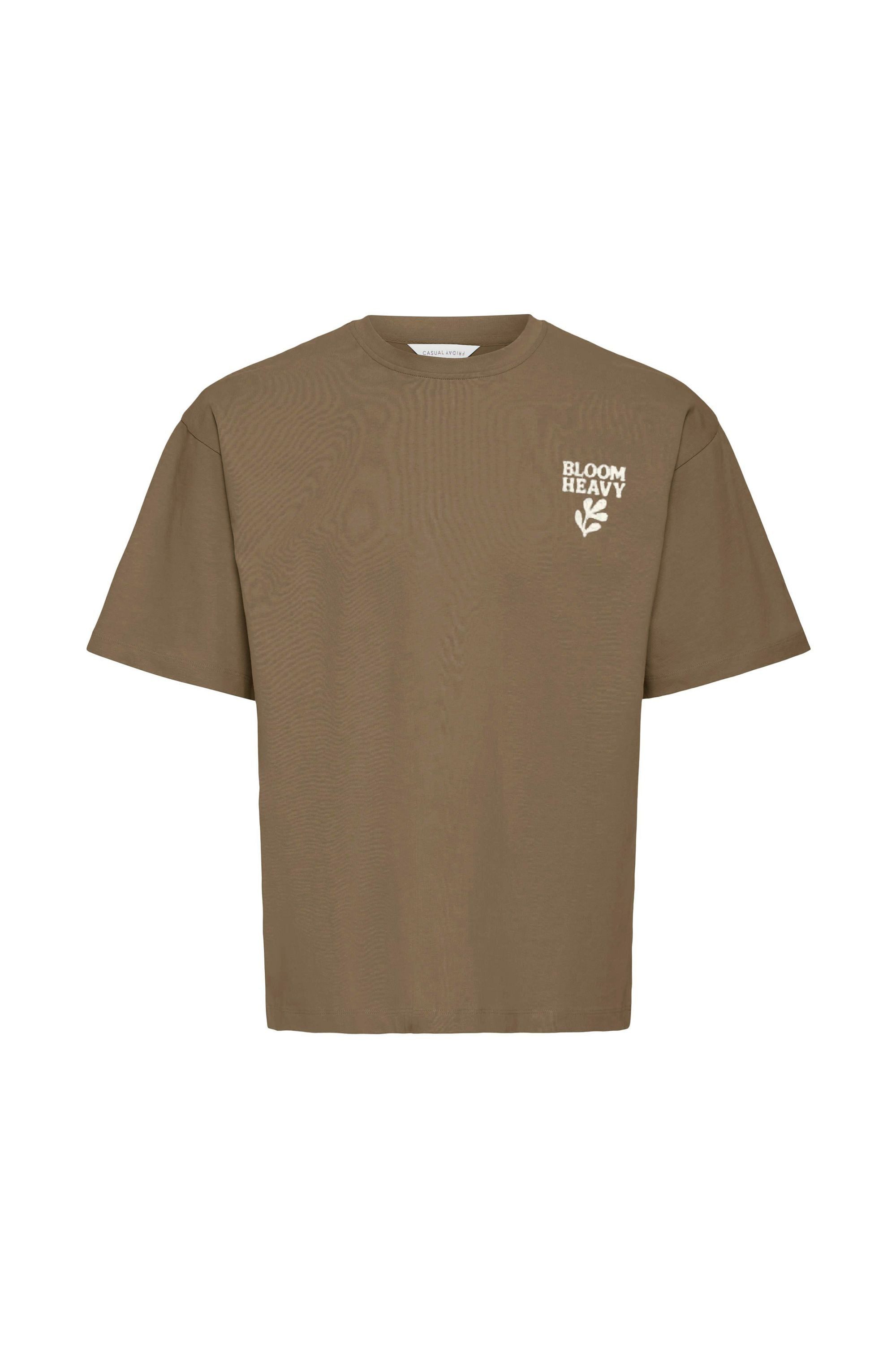 Casual Friday Rundhalsshirt CFRude Weites T-Shirt mit auffälligem Backprint