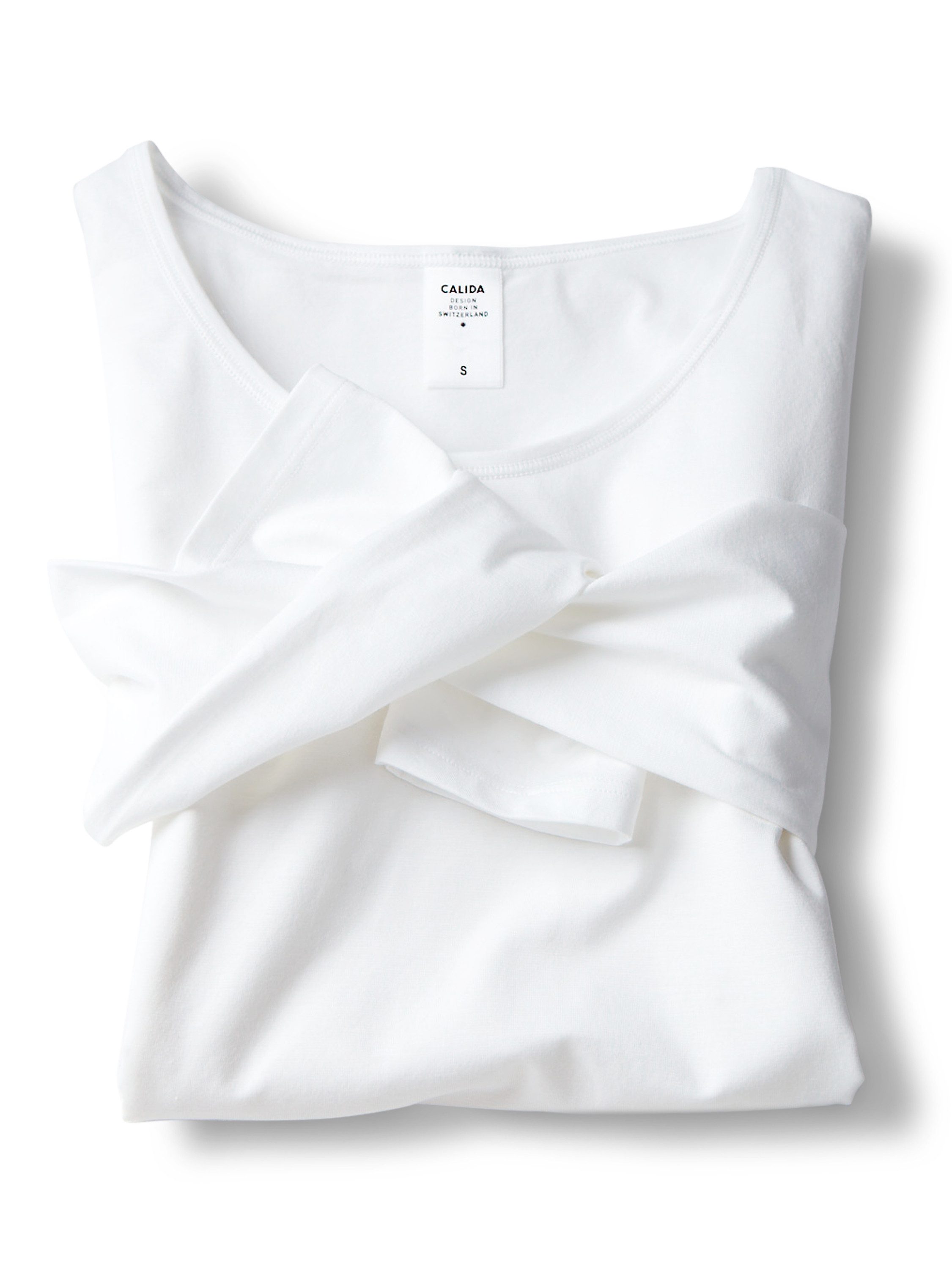 CALIDA Unterziehshirt Natural Comfort Damen (1-St) Rundhals, aus hochwertiger Baumwolle, natürlicher Glanz, glatter Griff