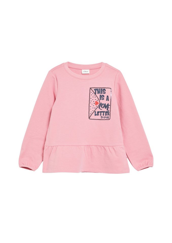 s.Oliver Junior Kurzarmshirt Sommershirt mit Spitzen-Ausschnitt / für Girls