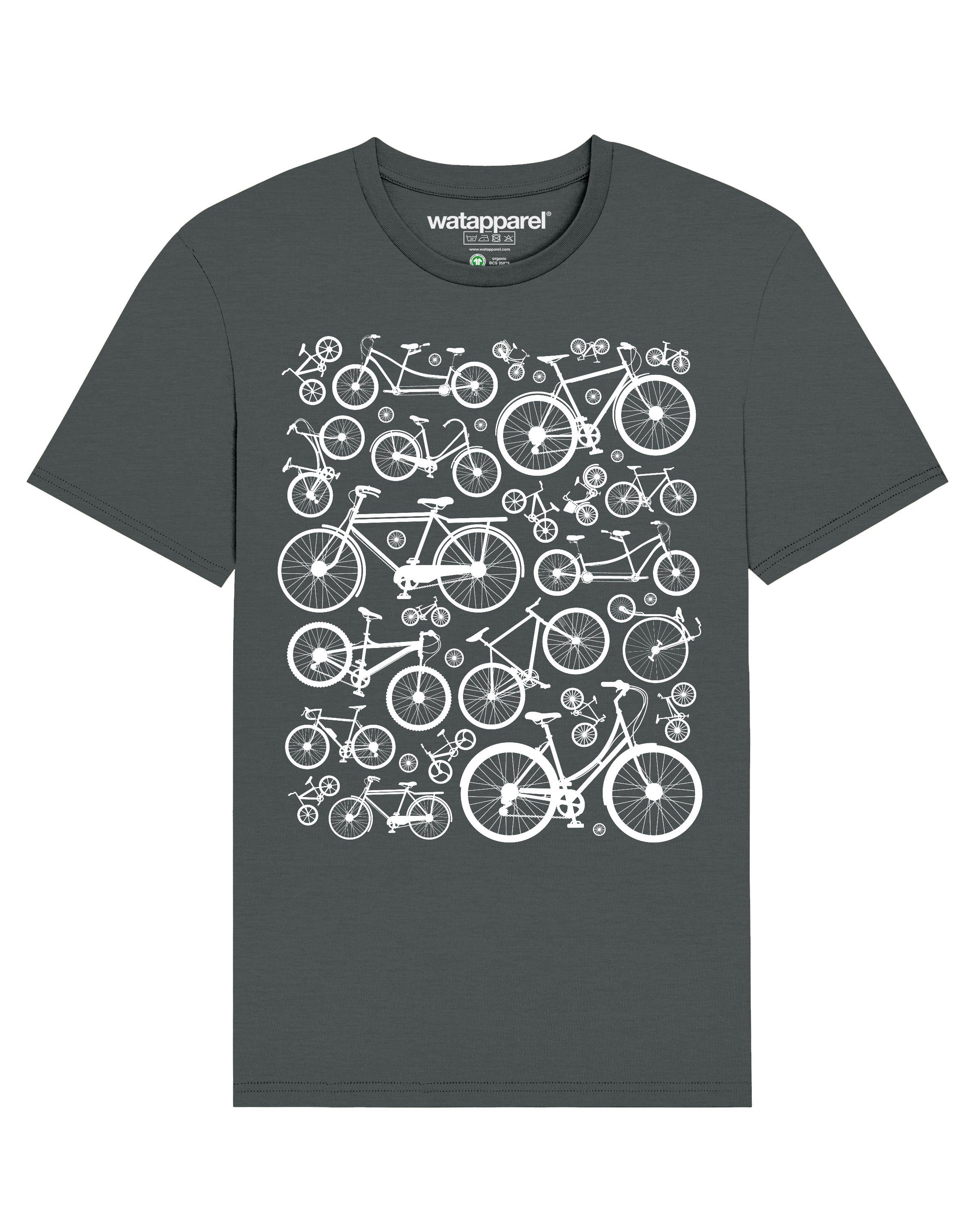 wat? Apparel Print-Shirt Fahrräder (1-tlg) antrazit