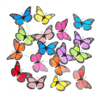 relaxdays Gartenfigur Gartendeko Schmetterling 48er Set