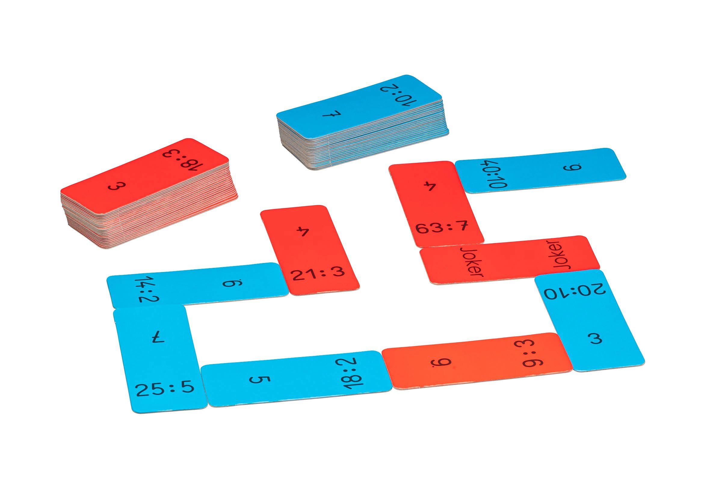 Wissner® aktiv lernen Lernspielzeug Domino Division im 100er Zahlenraum, teilen dividieren lernen (60-St)