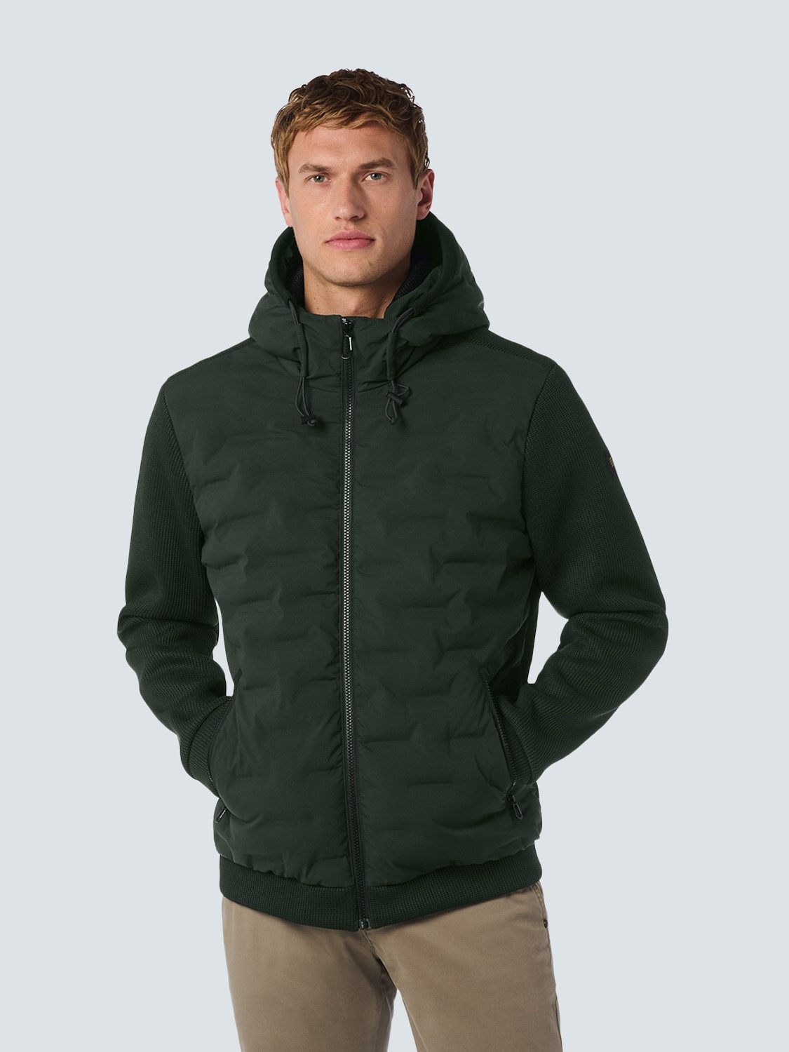 NO EXCESS Outdoorjacke Jacket Short Fit Sealed Hooded Knitted Mix