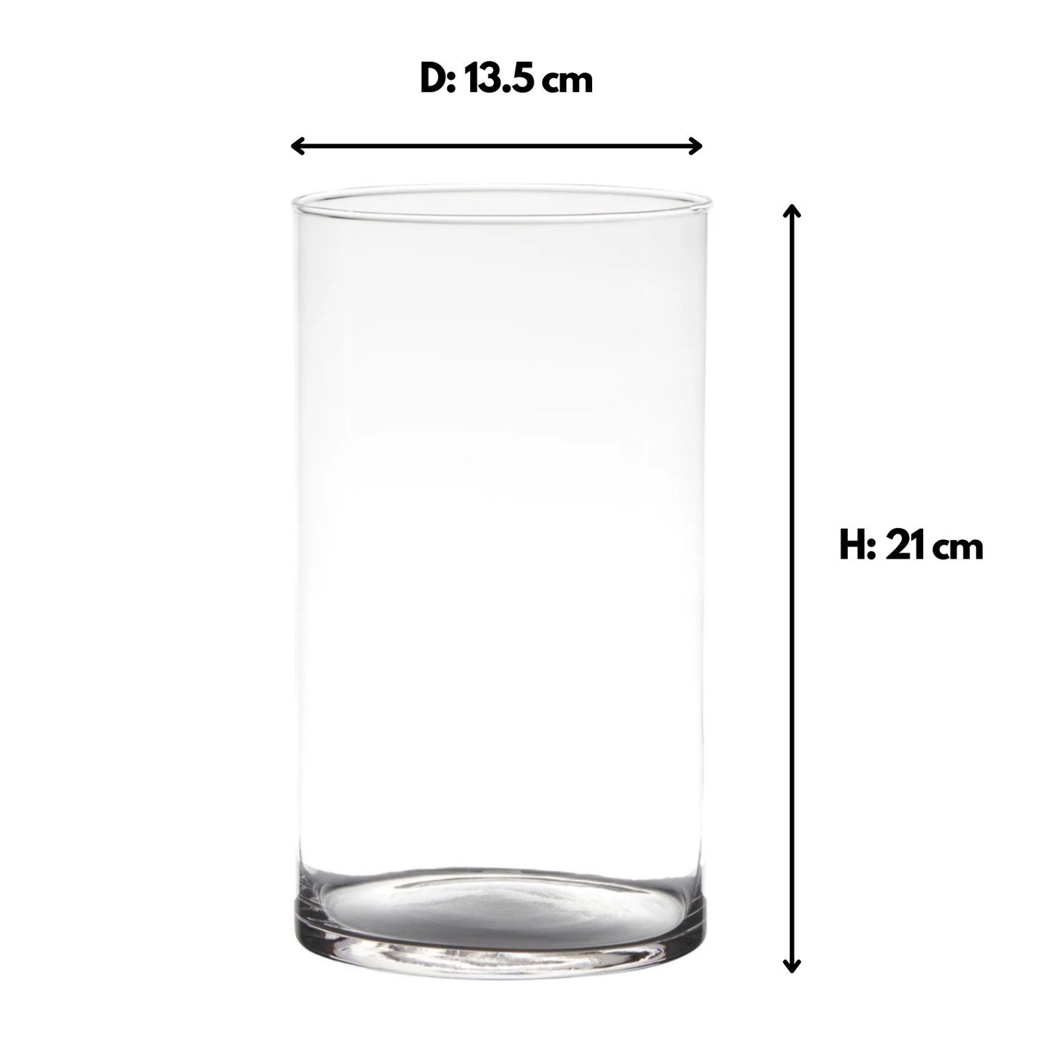 Hakbijl Glass Dekovase Transparent, Durchmesser 13.5 cm günstig online kaufen