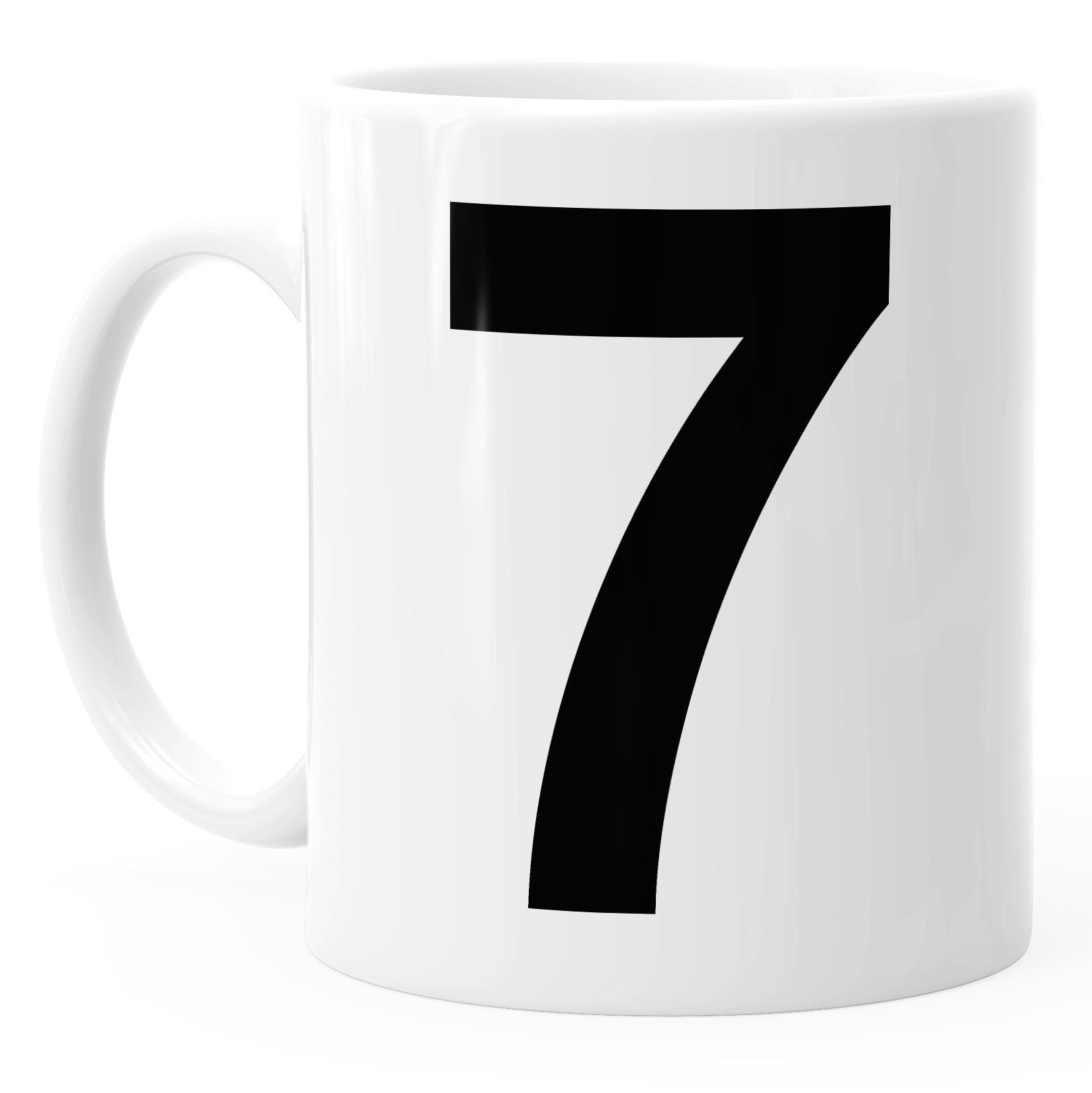 MoonWorks Tasse Kaffee-Tasse Buchstaben Buchstabe Arial Bold glänzend Kaffeetasse Teetasse Keramiktasse MoonWorks®, Keramik