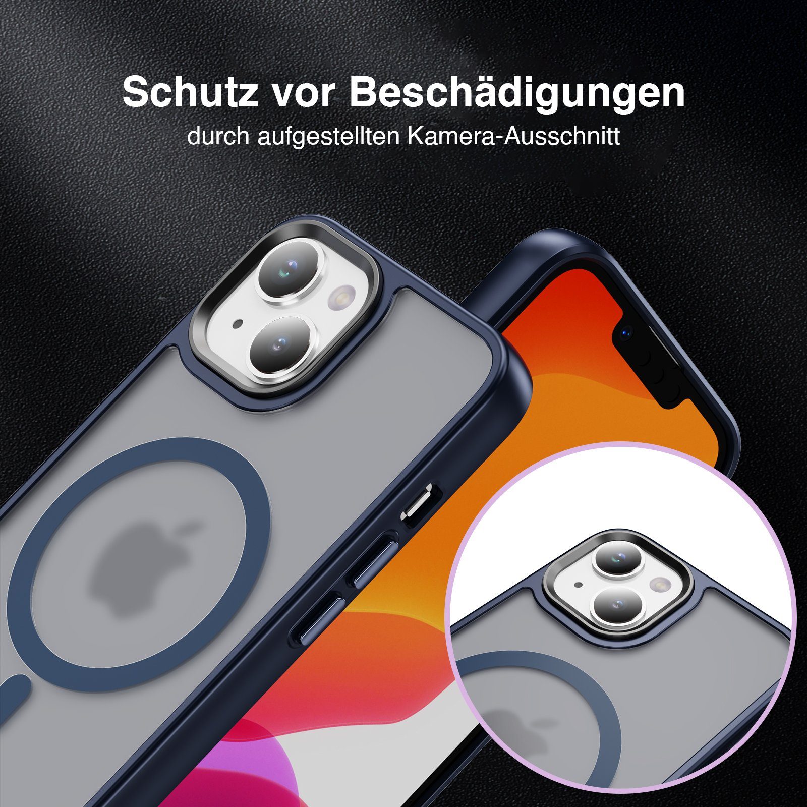 Tec-Expert Handyhülle Magnet Hülle für Apple iPhone 13 6.1 Zoll, 6.1, kompatibel zu Magsafe magnetisches Laden
