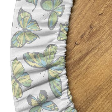 Abakuhaus Tischdecke Rundum-elastische Stofftischdecke, Motte Pastell Tonte Schmetterlinge Motiv