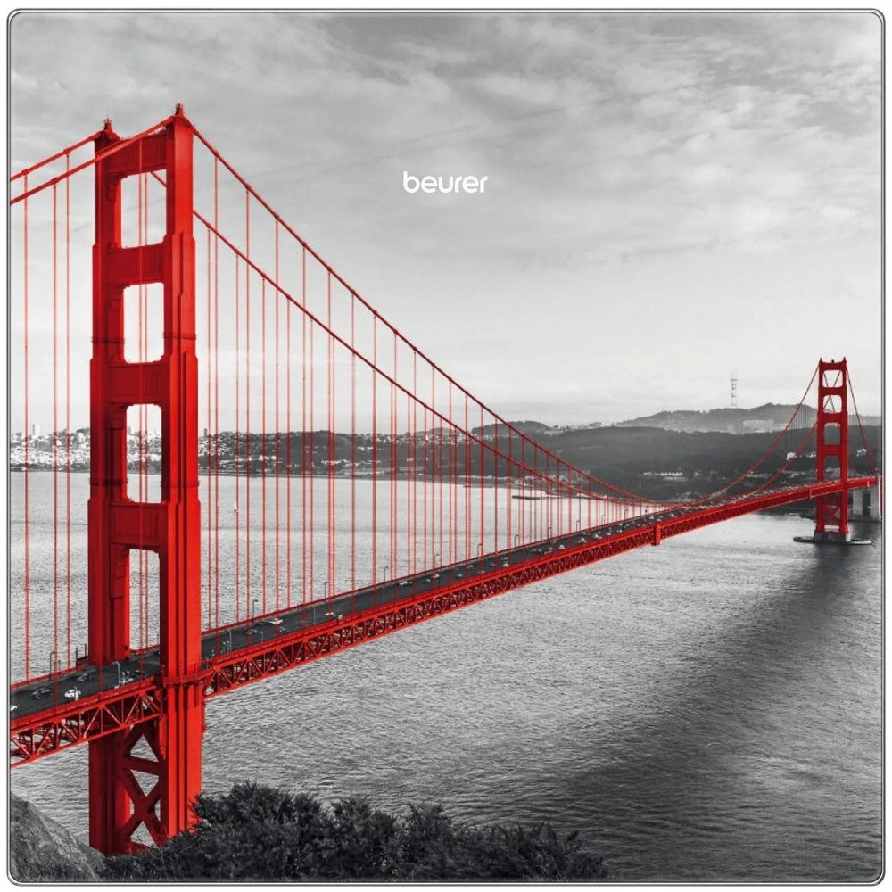 BEURER Personenwaage GS 215 San Francisco - Personenwaage - grau/rot