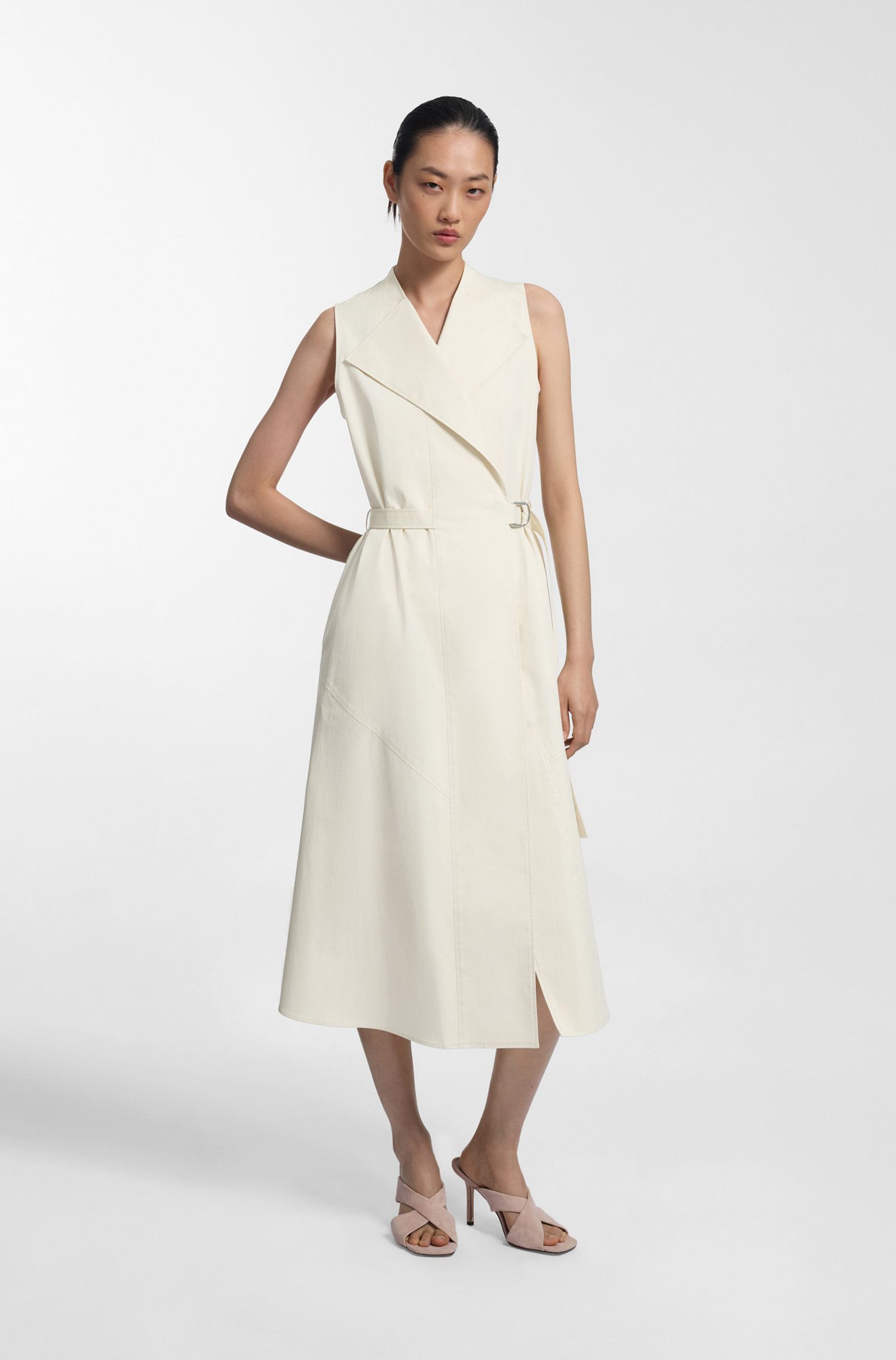 BOSS Druckkleid Dimosa mit verstellbarem Gürtel (1-tlg)
