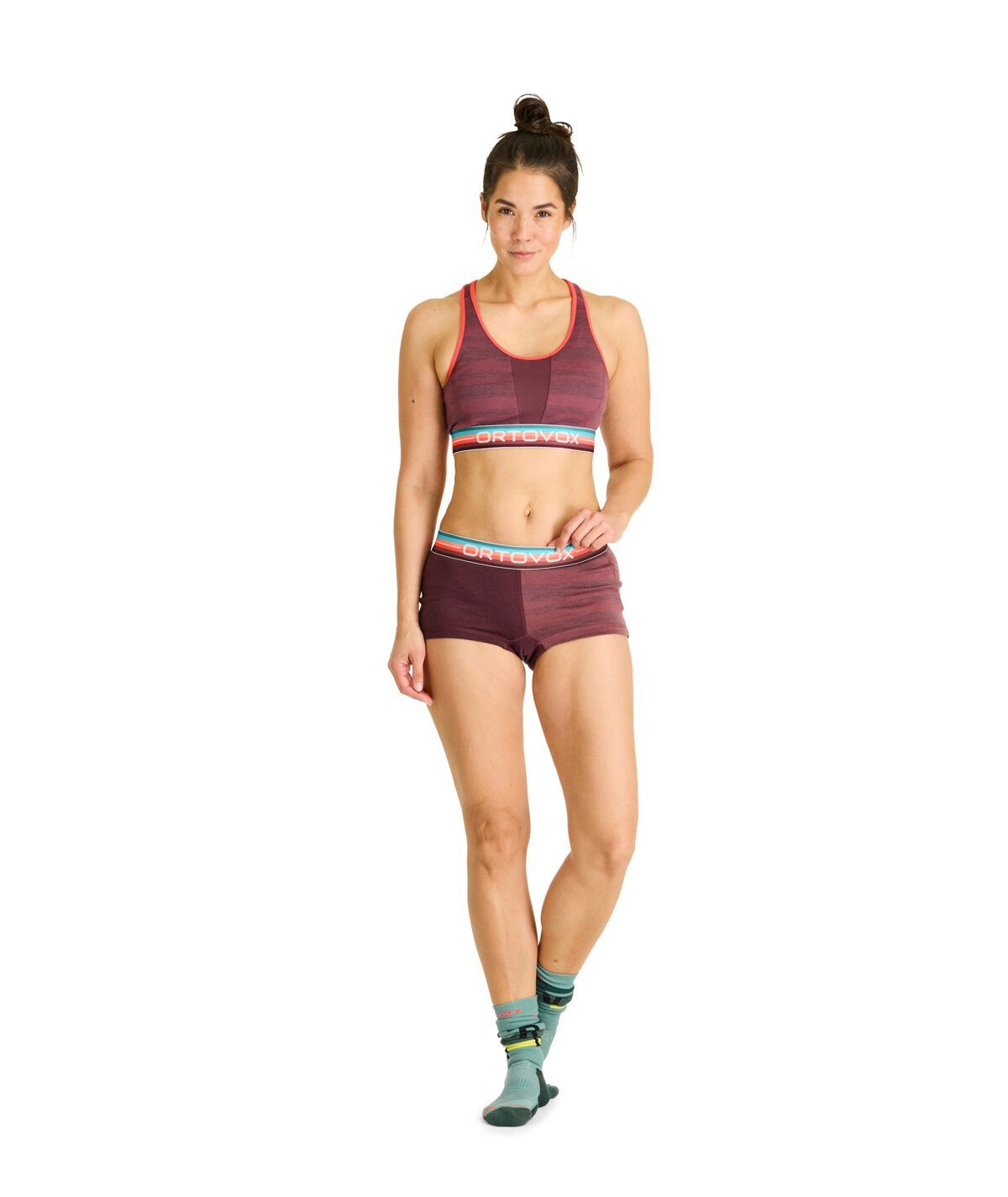 Ortovox Sport-Bustier 185 ROCK'N'WOOL SPORT TOP Damen Bustier blau/schwarz