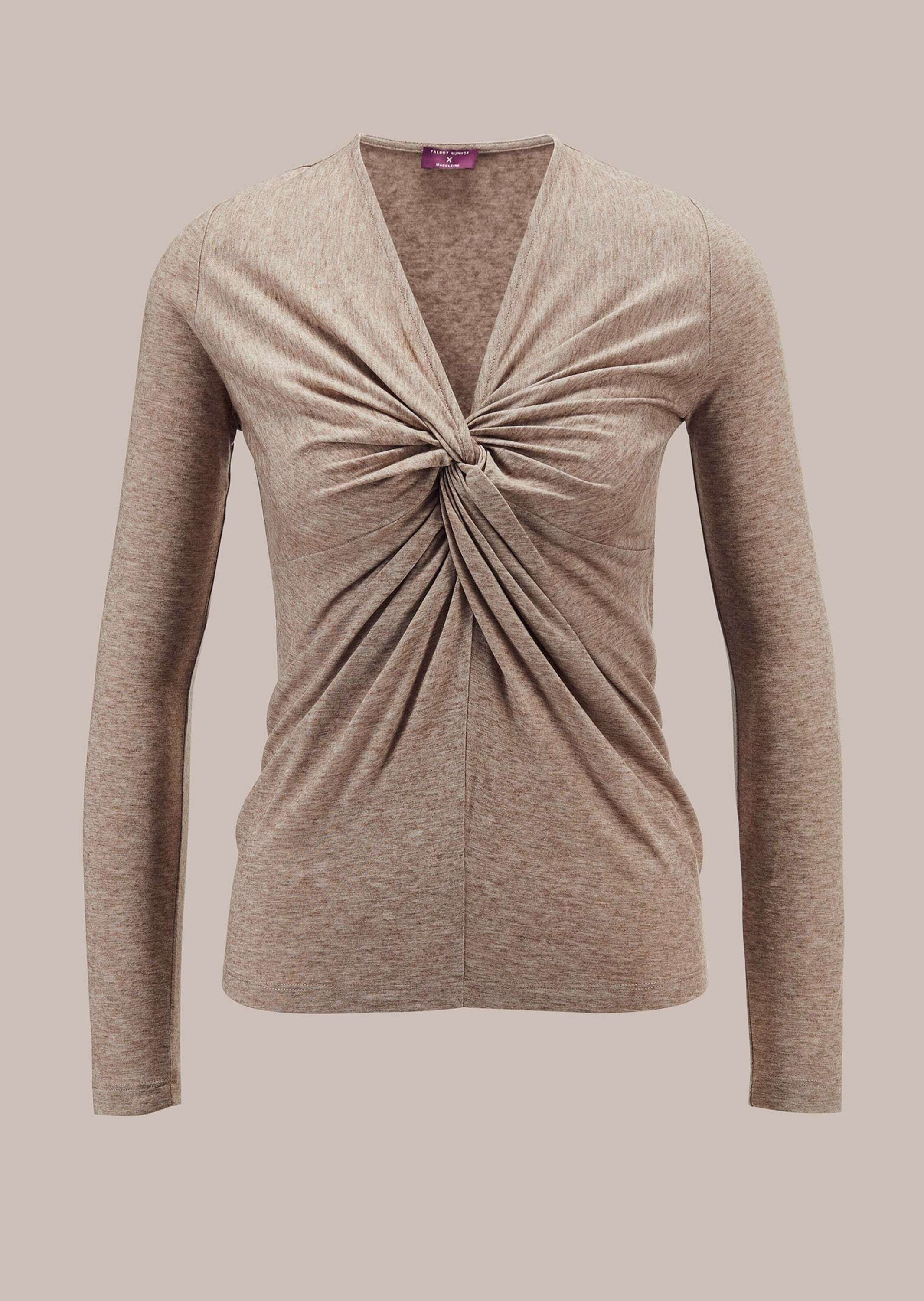 Langarmshirt Shirt mit Knotendetail