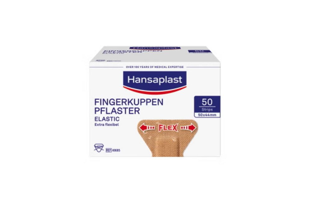 Hansaplast Wundpflaster Hansaplast Elastic BDF (Spar Set, 50 St., Zuverlässig klebend), Besonders flexibel
