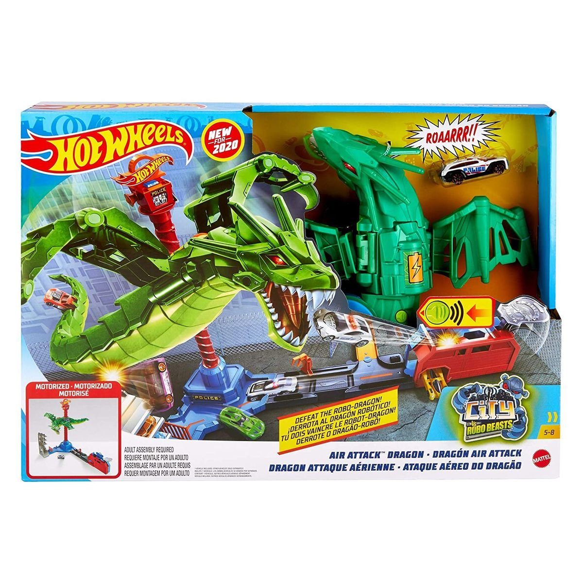 Air Hot Spielzeug-Auto City Mattel® Attack, - GJL13 Spielset, - Mattel Dragon Wheels