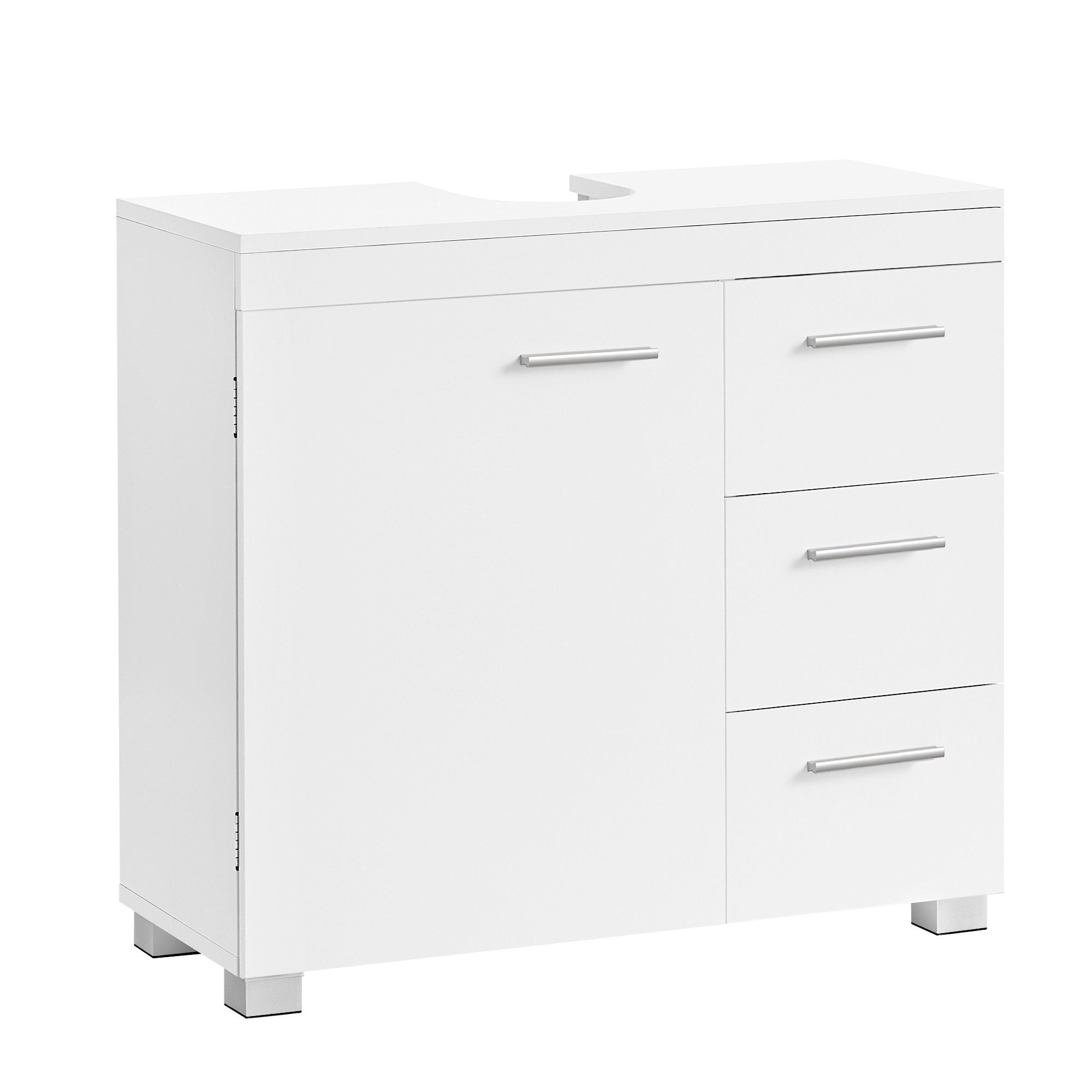 VASAGLE Waschbeckenunterschrank Badezimmerschrank Badschrank mit 3 großen S günstig online kaufen