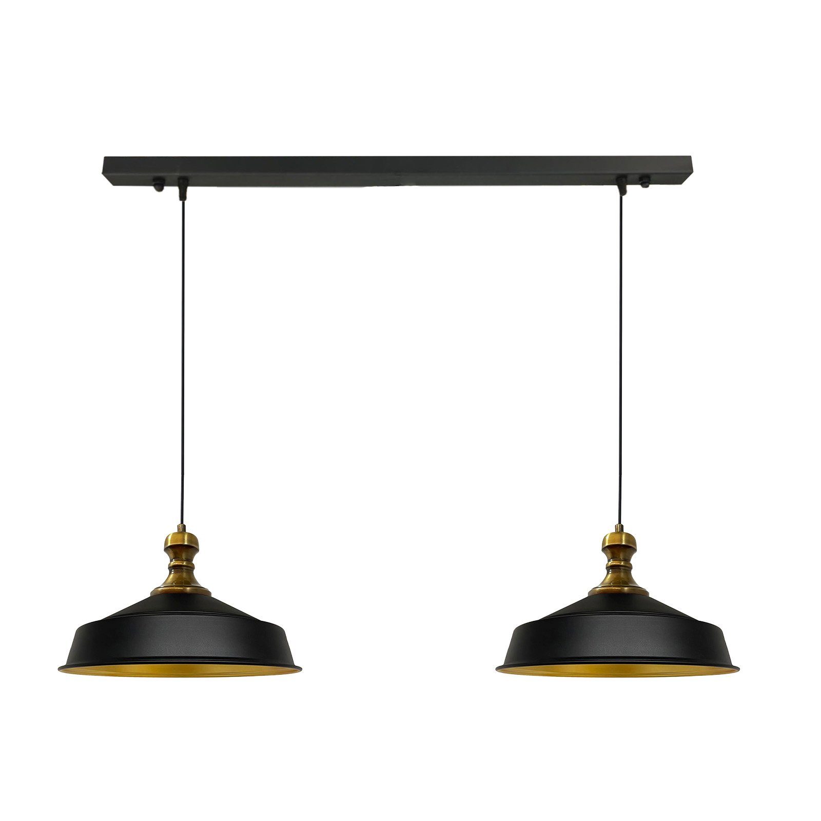 Bamyum Pendelleuchte Asletl-Knob Hängelampe aus Metall 2 Flammige, E27, Vintage Lampe, ohne Leuchtmittel