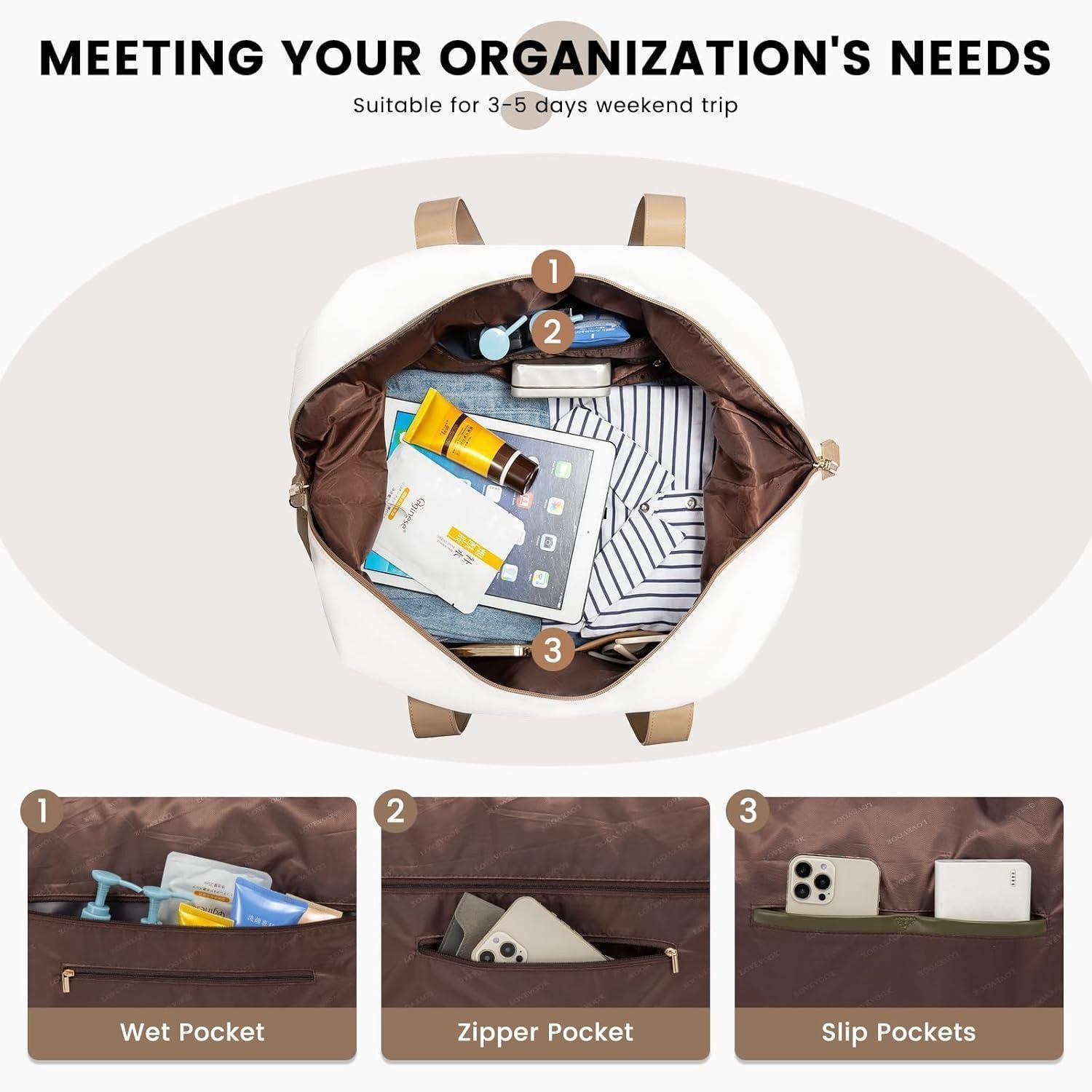 LuxusKollektion Reisetasche Reisetasche Damen Weekender Handgepäck Sporttas günstig online kaufen