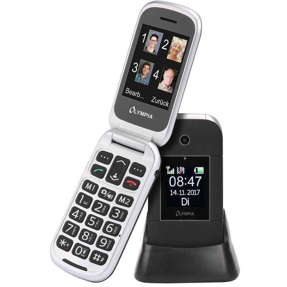 OFFICE schwarz (Großtastenhandy, Janus Dual große Display, Tasten) Seniorenhandy OLYMPIA Großtasten-Mobiltelefon
