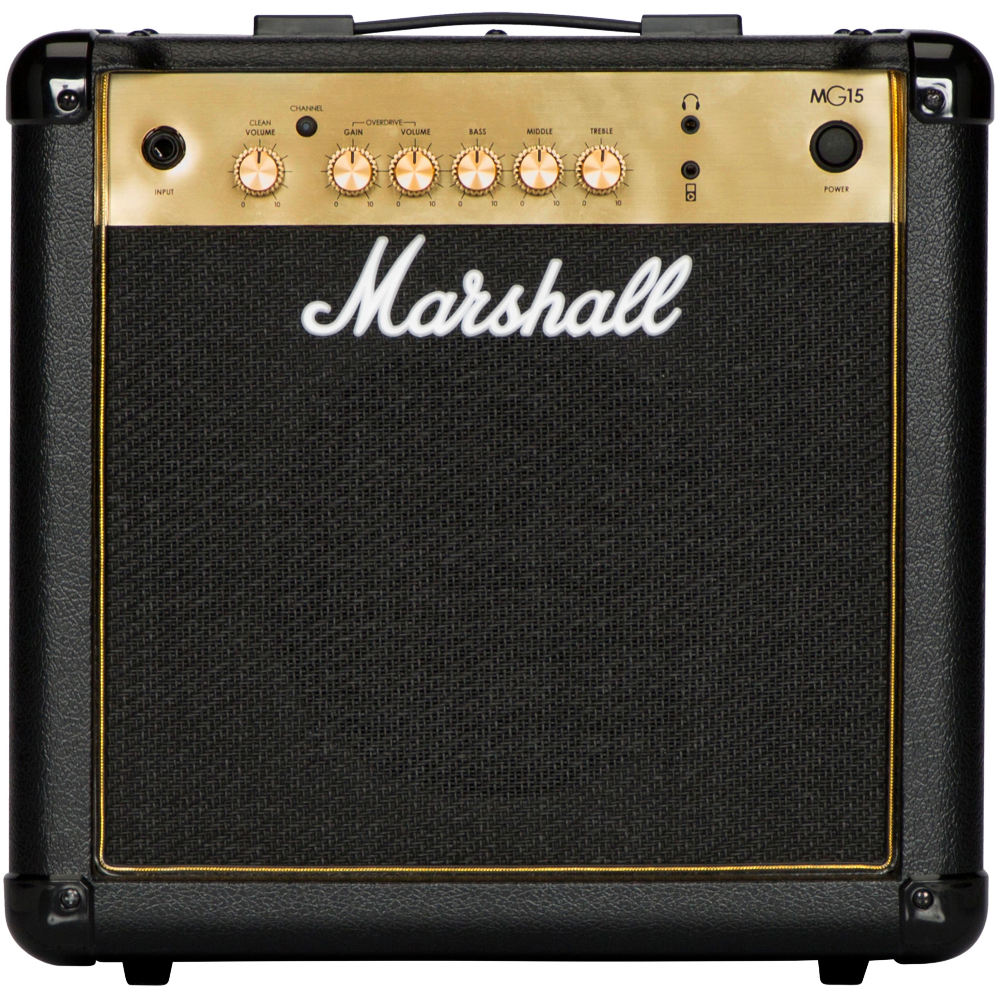 Marshall Verstärker (MG15G Black & Gold - Transistor Combo Verstärker für E-Gitarre)
