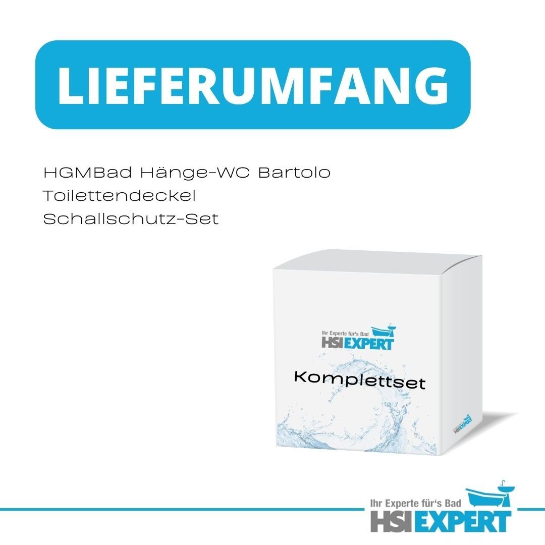 HGMBAD Tiefspül-WC Bartolo Wand-WC spülrandlos WC günstig online kaufen