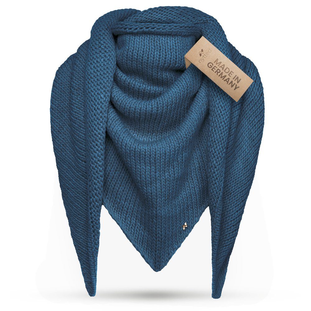 NYTTED® Dreieckstuch gestrickt mit feinster Alpaka Wolle für Damen & Herren Jeans