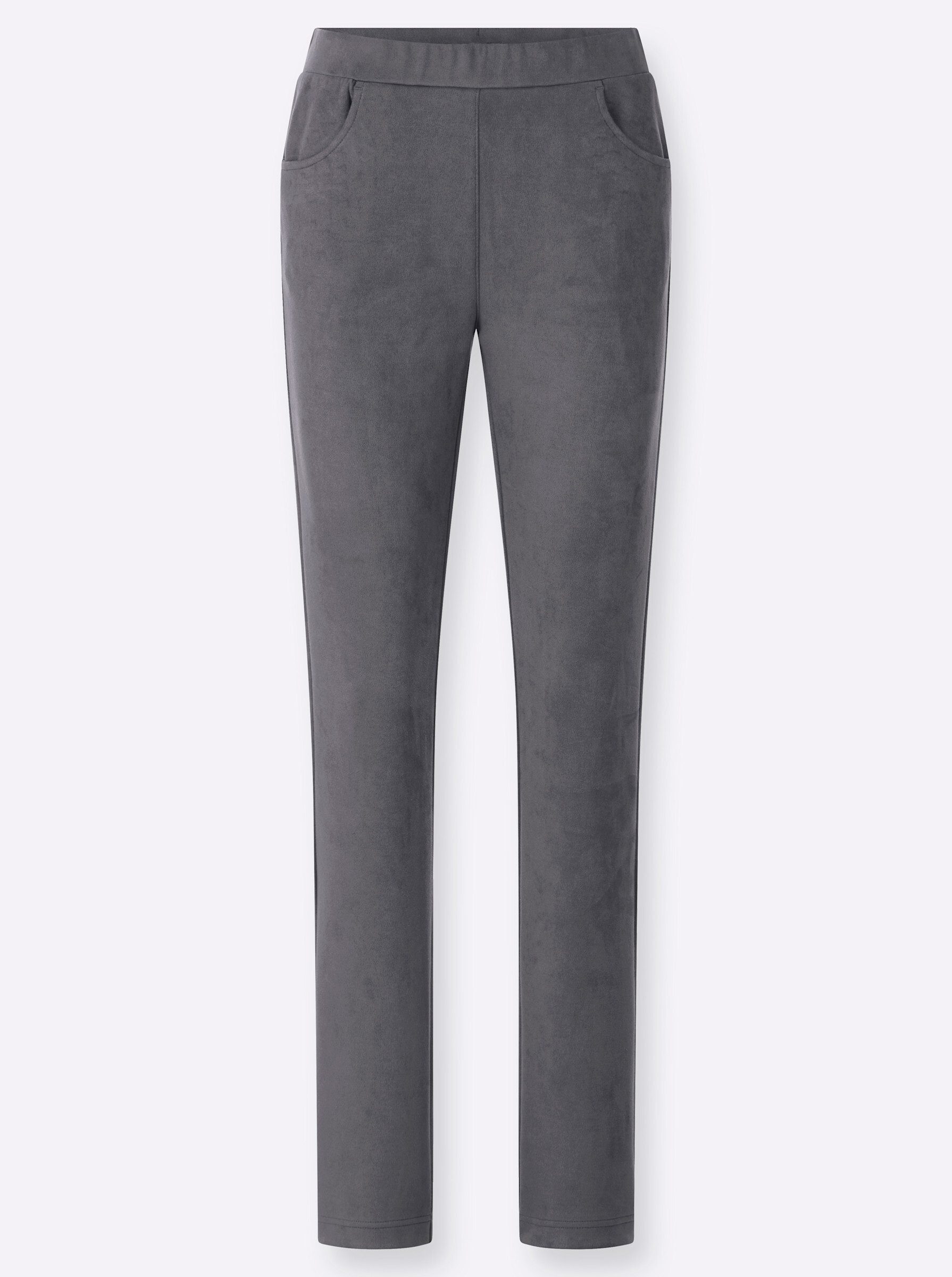 Jerseyhose Velourslederimitat-Hose normal