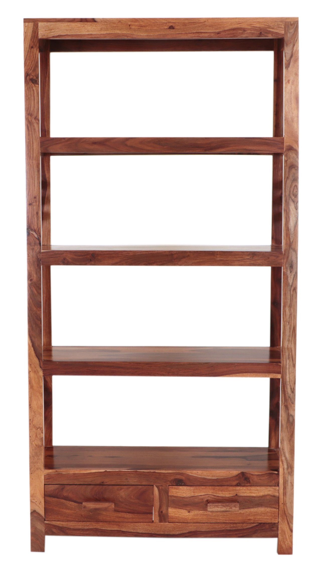 Indischesmoebelhausde Bücherregal Bücherregal Kali 90x180x35 aus indischem Palisandr-Massivholz