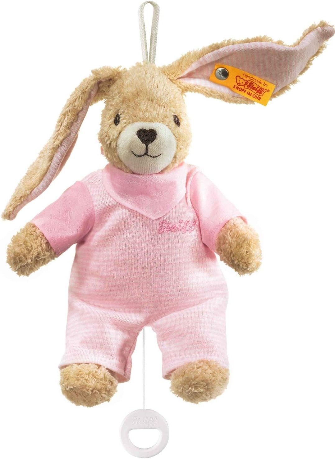Steiff Spieluhr Hoppel Hase rosa 20 cm