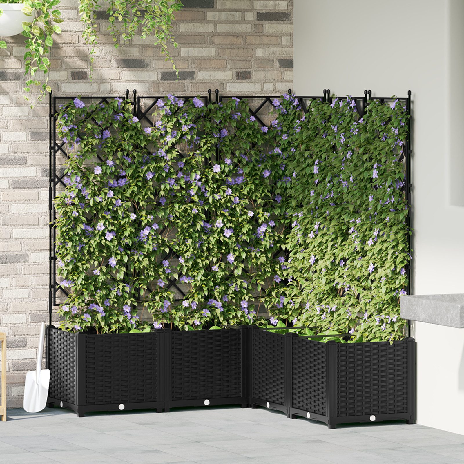 vidaXL Blumentopf Pflanzkasten mit Rankgitter 5 günstig online kaufen