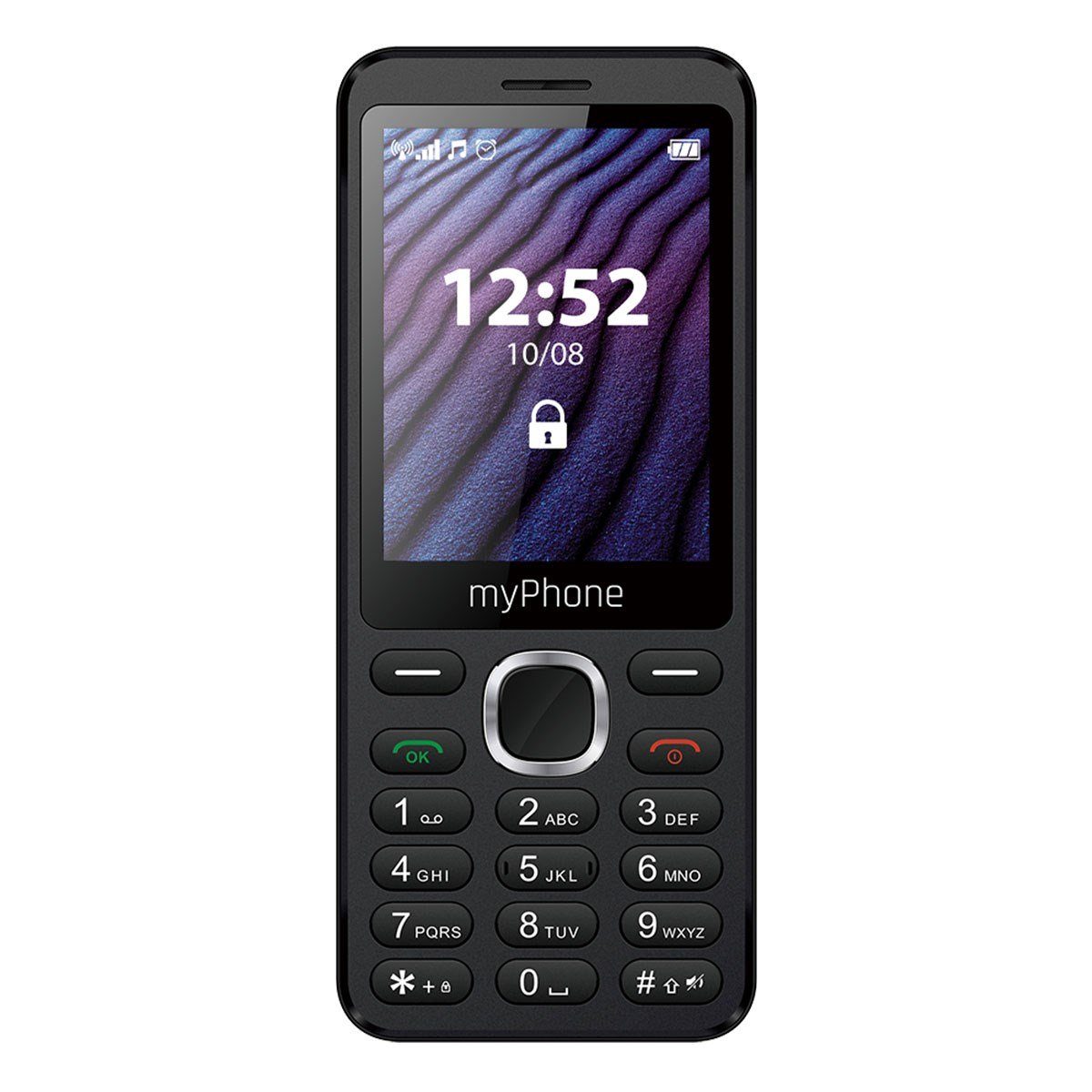 myPhone Maestro 2 2,8"-Display, 1000 mAh, Dual Sim, 0,3 Mpx Kamera, 2G Schwarz Handy
