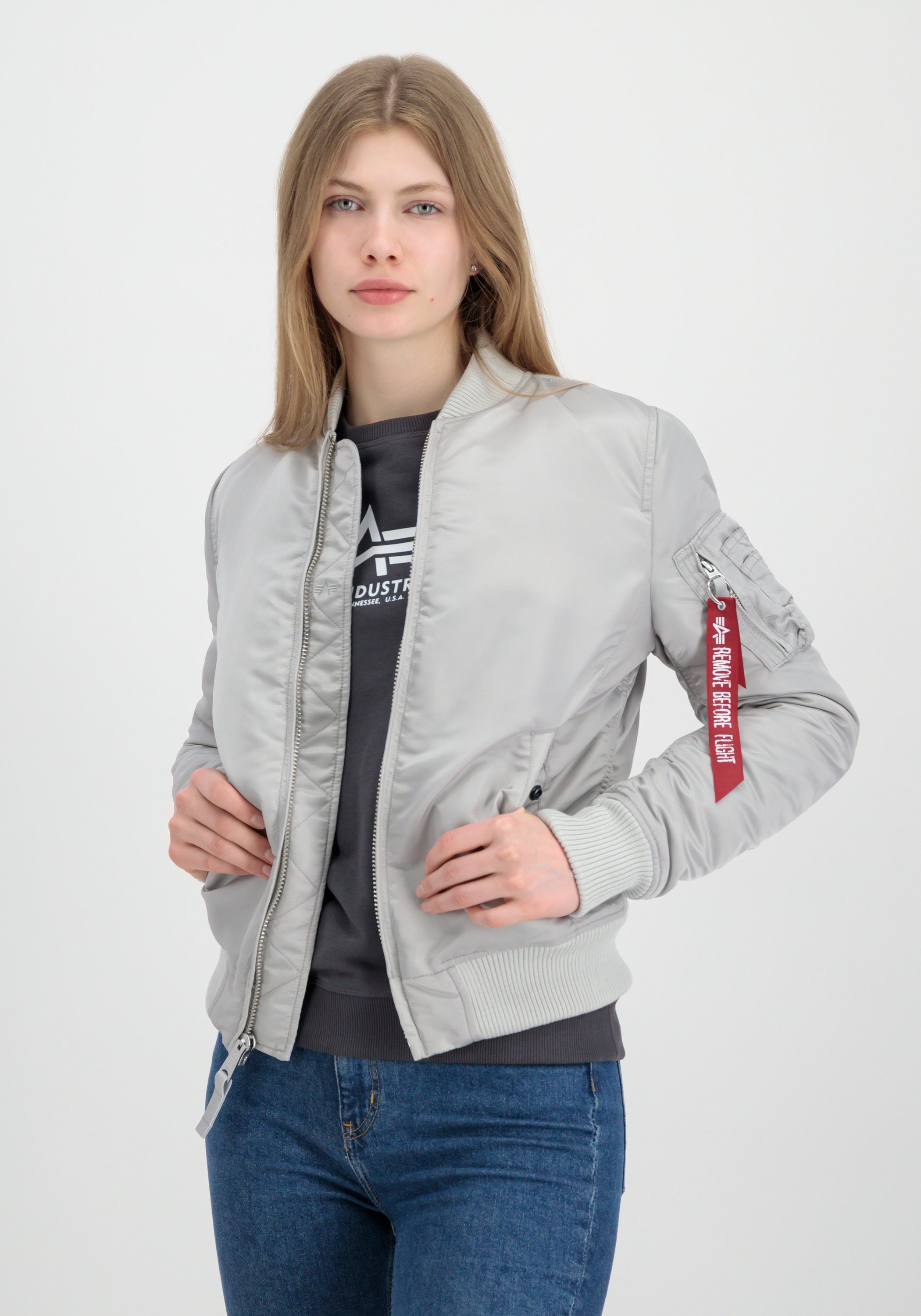 Jackets Alpha Bomberjacke MA-1 VF Industries & Alpha - 59 grey Bomber Wmn Flight Women Industries