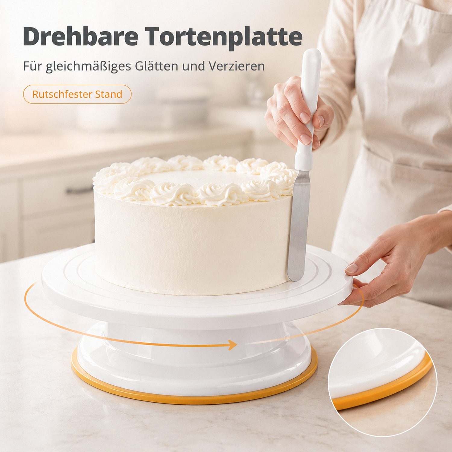 AIMAX Spritzbeutel Torten Zubehör Set 61-teiliges Tortenwerkzeug DIY Backset Backzubehör (Tortenplatte Drehbar, Spritzbeutel mit Tüllen, Edelstahl Spritztüllen, 1-tlg., Tortenschneider + Tortenheber + Streichwerkzeug, Dekorations Kits) Tortenständer Torten-Deko Set für Anfänger und Profis Geschenk-Edition