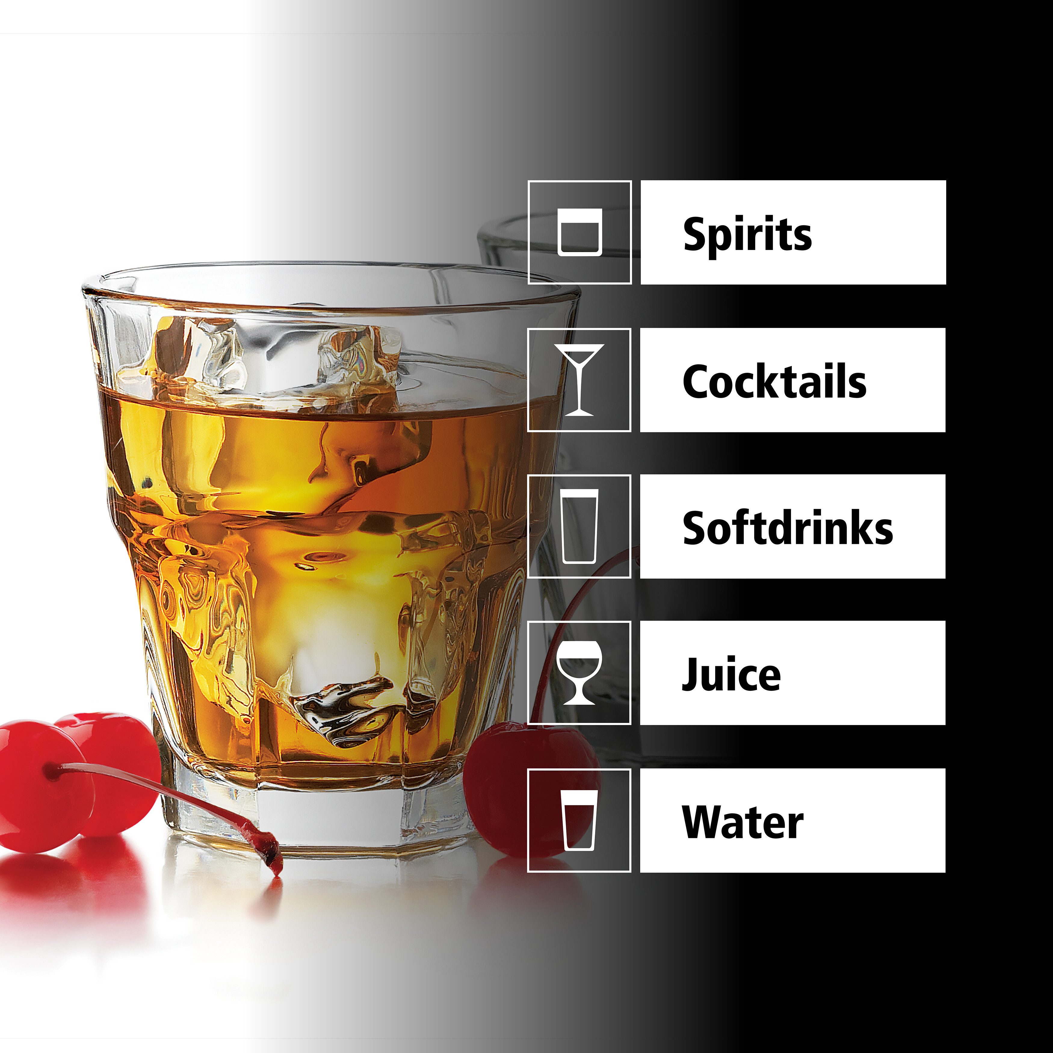 LIBBEY Gläser-Set Rocks Glas -GIBRALTAR- 207 ml, Ø: 8 cm, H: 8 cm, 12er Set, 12-tlg., Glas, hochwertig verarbeitet, im modernen Design