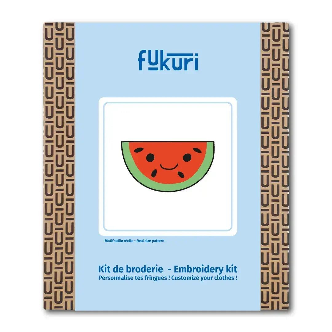 Fukuri Kreativset Stickset DIY für Kleidung mit Zubehör Stickrahmen 10 cm ab 12 Jahren