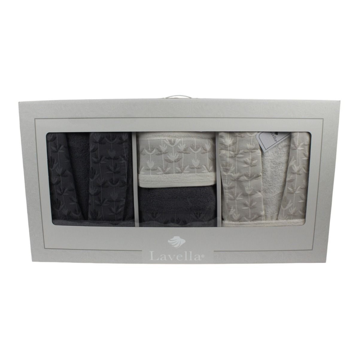 alesvelt Unisex-Bademantel Wellness Set 6 teilig aus Baumwolle, 2x Bademant günstig online kaufen