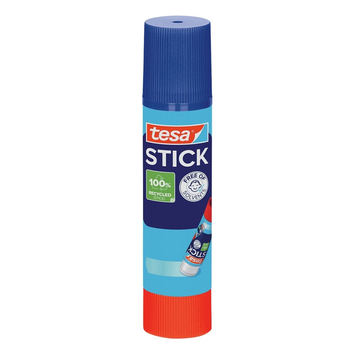 tesa Klebestift Stick, rund, Steckkappe mit Rollstopp, 10 g