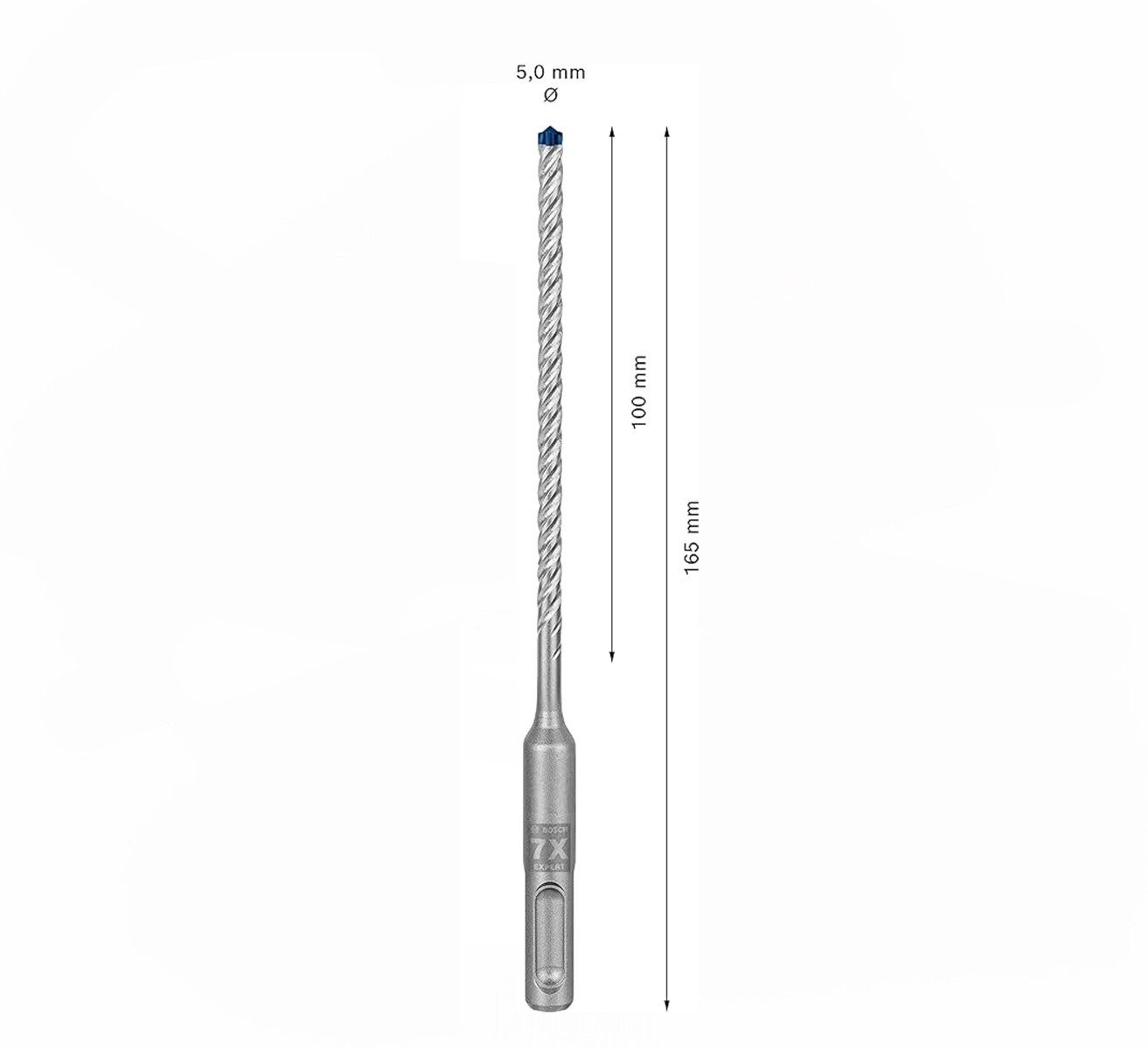 BOSCH Betonbohrer Bosch EXPERT SDS plus 5 x 100 x 165 mm 7X Hammerbohrer