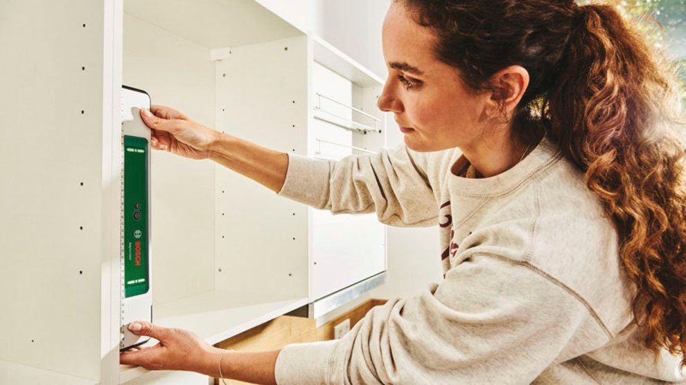 Bosch Home & Garden Wasserwaage EasySpiritLevel, mit Tonunterstützung und intuitivem LED-Konzept