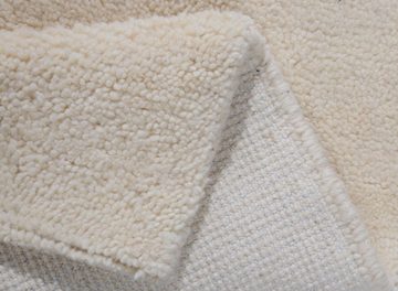 Wollteppich Hadj Uni, THEKO, rechteckig, Höhe: 25 mm, echter Berber Teppich, reine Wolle, handgeknüpft