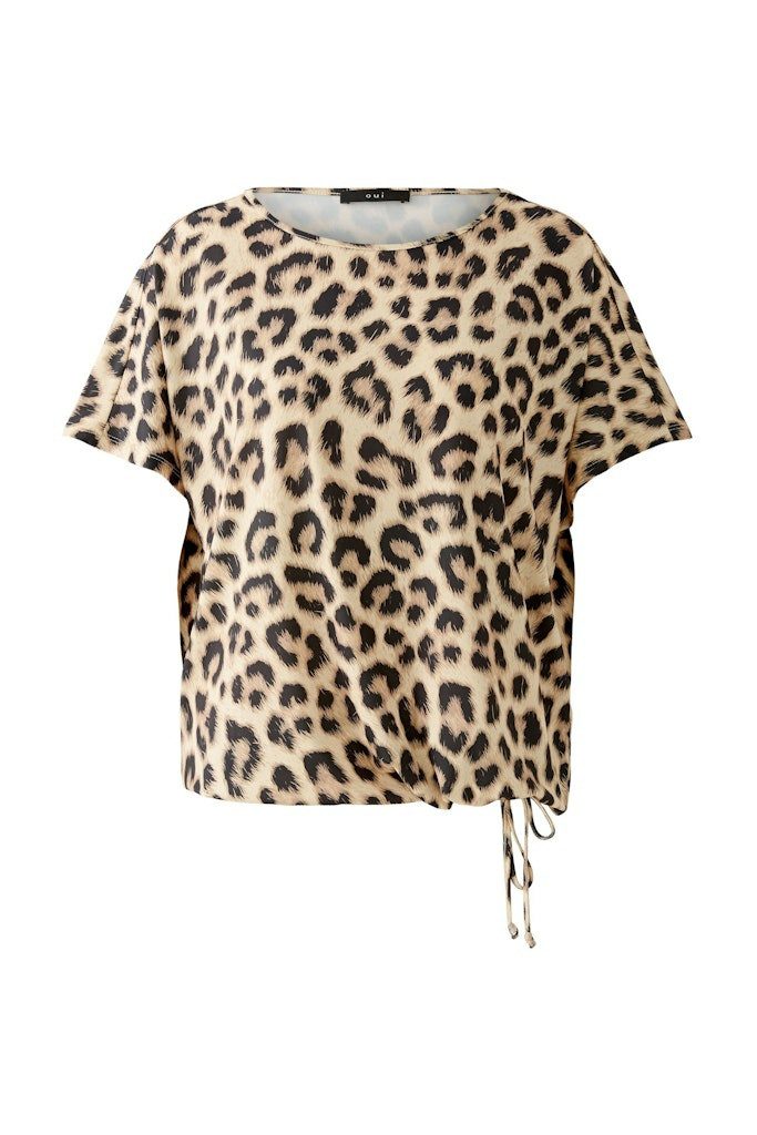 Oui Rundhalsshirt Rundhals T-Shirt für Damen (1-tlg., keine Angabe)