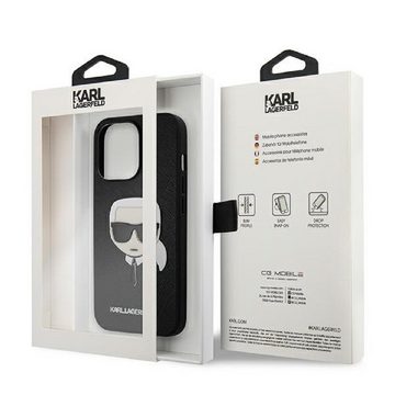 KARL LAGERFELD Handyhülle iPhone 13 Pro Case TPU Hardcase Figur schwarz