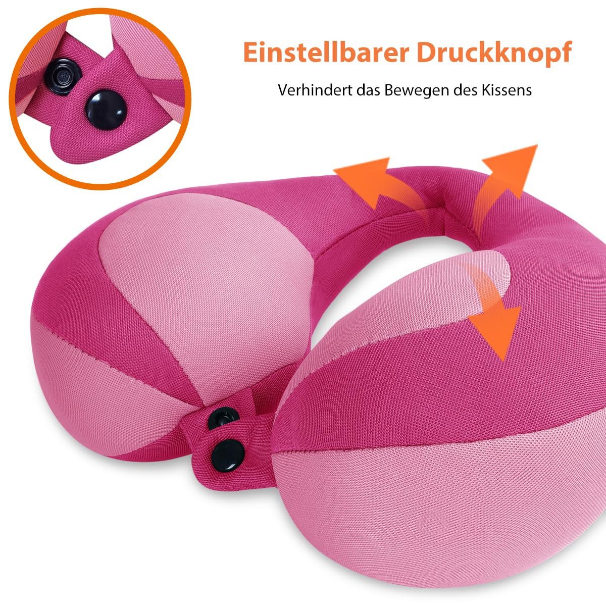 Coonoor Nackenkissen Kinnstützendes Reisekissen, U-förmige Nackenkissen, 1-tlg., Kinder-Nackenhörnchen mit weichem, atmungsaktivem