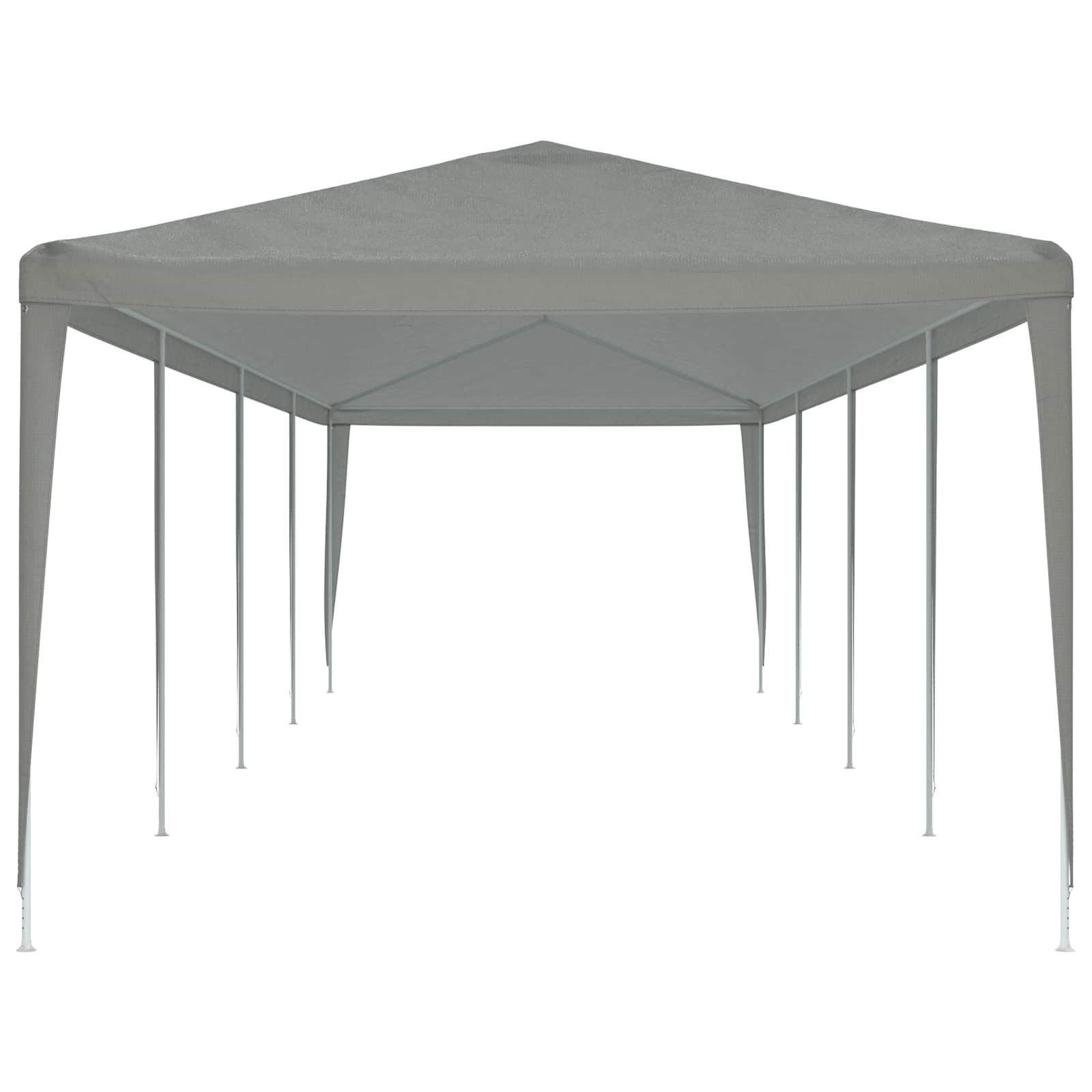 vidaXL Partyzelt Partyzelt Hellgrau 1200 x 300 x 255 cm PE und Stahl