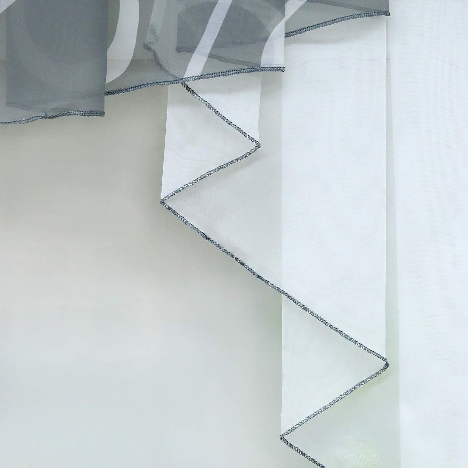 Grau, Kurzgardinen Transparente Scheibengardinen FELIXLEO Scheibengardine Voile 20x125cm