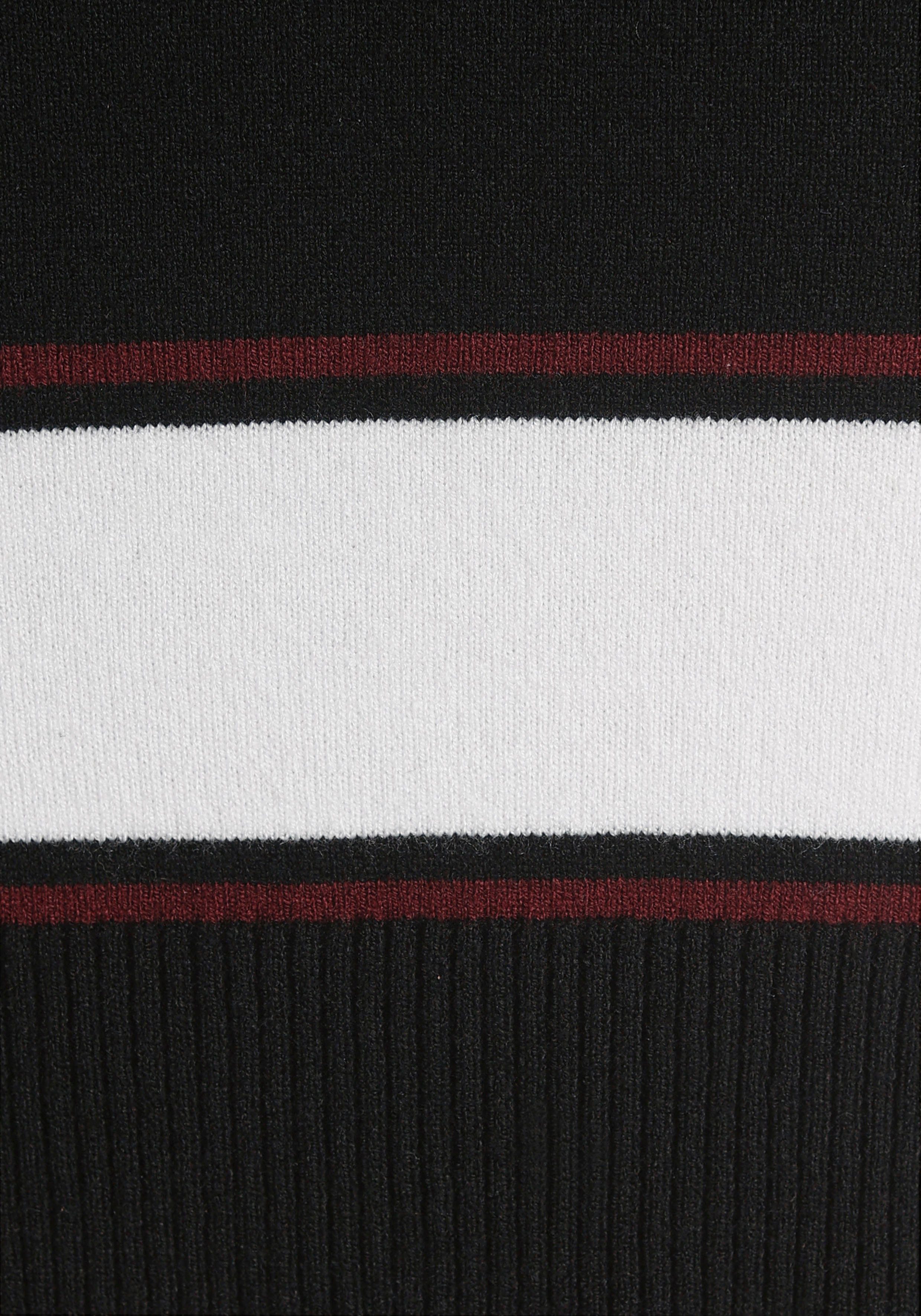 AJC Strickkleid mit Kontraststreifen aus weicher Viskosemischung