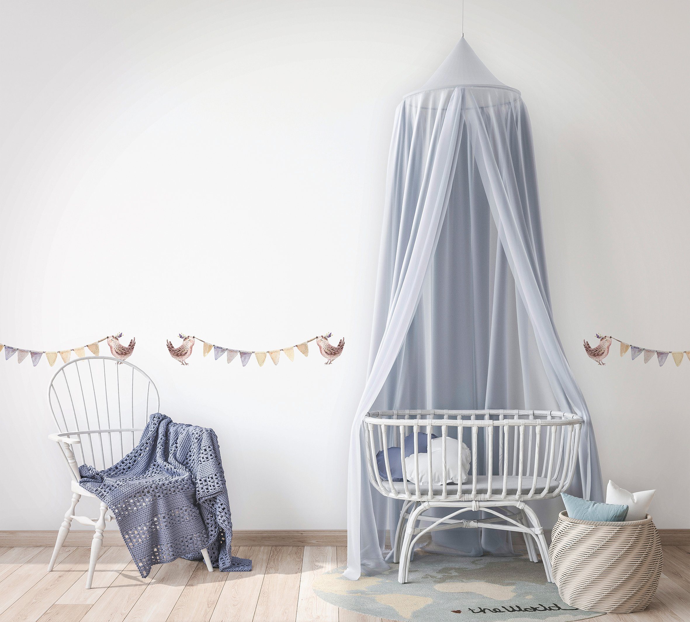 Marburg Kindertapete, matt, (1 St), Vögel, moderne Tapete für Wohnzimmer Schlafzimmer Küche