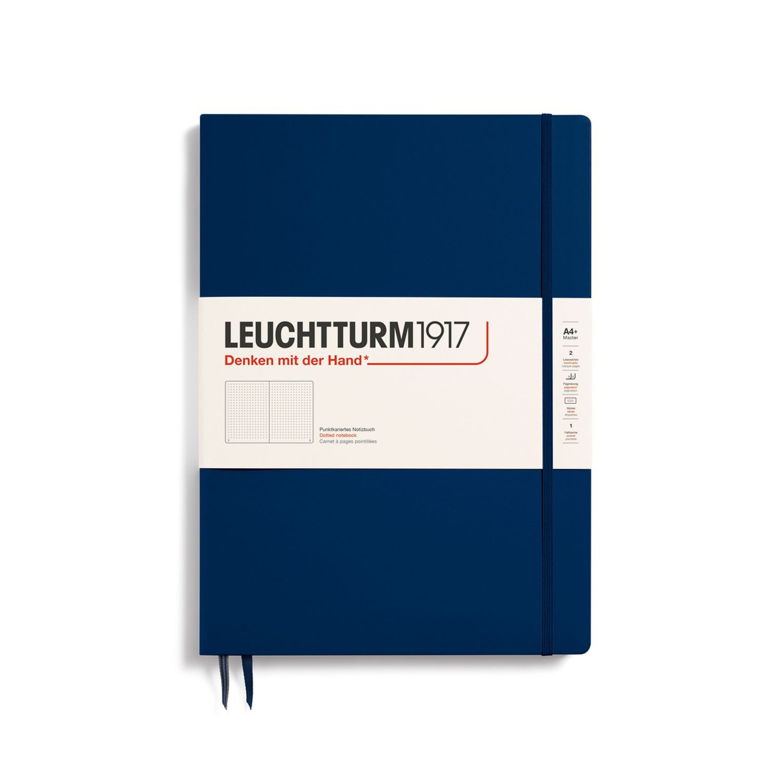 Leuchtturm1917 Notizbuch Master Slim A4+ Hardcover Marine Dotted